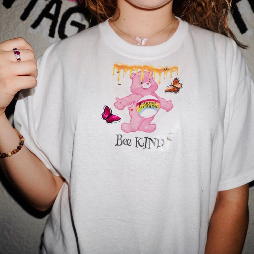 care bear bee kind t-shirt dress 🌈🥰🐝💕
